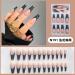 24Pcs/Set Press On Nails Halloween Black French Long CobWeb Style False Nails Acrylic Fake Nails Full Cover Nails Tips Artificial Finger Manicure Press on nails for Women and Girls - Buy Online on GoSupps.com