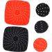 Alipis 2pcs Silicone Fryer Cushion with Home Reusable Mats Raised Air Accessories Liner for Mat Non-Stick Black 20X20X1CM - Buy Online on GoSupps.com