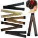 Hair Bun Maker Donut French Magic Twist Hairstyle Easy Snap Doughnut Styling DIY Bands (Brown)