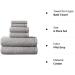NY Loft 100% Cotton Quick Dry Towel Set | Textured & Highly Absorbent | Greenwich Collection, 6 Piece Set in Mist Grey - Buy Online on GoSupps.com