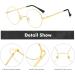 Monond HlpiAMok SPPRANDOM Yasirona Light Blocking Glasses Retro Circle Eyeglasses Round Computer Reading Glasses (Gold) - Buy Online on GoSupps.com