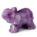 2" Amethyst Elephant Decor Natural Healing Crystal Stones Polished Hand-Carved Gemstone Big Cute Hippie Sculpture Statue Figurines Energy Purple Home Room Office Desk Decoration Gifts for Women Men Purple-amethyst