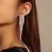 Shop Boho Silver Long Tassel Crystal Earrings - Statement Dangle for Women & Girls | Perfect for Weddings & Parties - Buy Online on GoSupps.com