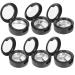 FRCOLOR 6pcs Eye Shadow Box Black Eyeshadow Cosmetic Sample Cases Cosmetic Holders Organizer Travel Filling