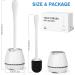 2 Pack Toilet Bowl Brush Set with Ventilated Holder - Durable Bristles, Long Ergonomic Handle - Bathroom Cleaning Scrubber Kit (White) - Buy Online on GoSupps.com