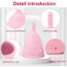 Shop M Muncaso Menstrual Cup - Soft Flexible & Reusable Period Cup (Pack of 2 Pink) | Medical Silicone - Buy Online on GoSupps.com
