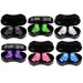 Silicone Earplugs 1 Pair Waterproof Anti-Noise Earplugs Soft Earplug for Swimming Sleeping Studying (Black)
