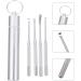 Portable Stainless Steel Ear Pick Set - Earwax Removal Tool with Keychain - Gentle Spiral Curette for Kids and Adults - 5pcs - Buy Online on GoSupps.com