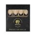 Press On Nails - Shimmer Golden Glitter Black French False Nails | UV Gel Finish Short Squoval | 24 Reusable Nails Kit with Jelly Glue - 10 Sizes Available - Buy Online on GoSupps.com