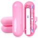 Travel protective cover for electrical toothbrush and replacement brush head Uraqt Reis-etui bag-compatible with standard oral b and philips #4 red 3 pieces of pink-smooth