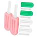 FRCOLOR 18 Pcs Popsicle Silicone Chew Device Silicone Pacifier Retainer Container Case Chewies with Handle Aligner Chewies Silicone Popsicle Chewies Jaw Chewing Gum mediumx3pcs As Shownx3pcs