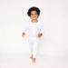 DreamBuy Ribbed Cotton Zip Up Baby Sleepsuit | 3-6 Months | Unisex Footed/Footless Newborn Clothes in White - Buy Online on GoSupps.com