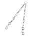 HAPPY HACHI Double Dog Heavy Duty Steel Chain Lead Walking Leash for 2 Dogs L-4.0mm*70cm