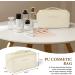 Aucuu Premium PU Large Capacity Cosmetic Travel Bag | Multifunctional Waterproof Organizer | Portable Zipper Bag | Easy to Carry - Gift for Women - Beige - Buy Online on GoSupps.com