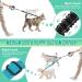 SlowTon Double Dog Leash Coupler No Tangle 360 Swivel Dual Leashes for Walking 2 Dogs Adjustable Length Reflective Splitter Leash for Training Small Dogs (Black&Teal) For Small Dogs C-black&teal - Buy Online on GoSupps.com