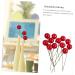 DECHOUS 144pcs DIY foam red fruit artificial fruit berry picks berry twig stem Pip Berry Stems artificial berry stems red berries red decor DIY photo props Christmas fake decoration Red 2x2x2cm - Buy Online on GoSupps.com