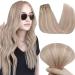 Easyouth Blonde Hair Extensions Clip in Human Hair Blonde Highlight Clip in Extensions Double Weft Clip in Hair Extensions Clip in Blonde Hair 18 Inch 70g 5Pcs 18" 2-5Pcs Clip #18P613
