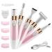 Electric Razor Facial Hair Removal for Women, Eyebrow Razor Nose Hair Trimmer Set, Painless Face Hair Body Use Bikini Trimmer Shaver, Multifunction Rechargeable and Waterproof
