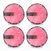 Kuiwee - All Pink - Reusable and washable makeup remover pads - Large microfiber cleaning puff (pack of 4)