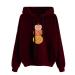 Women's Halloween Hoodie Pullover Tops Long Sleeve Sweatshirts with Gothic Autumn Shirt Role Playing Costumes Wine Large