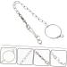 BELLIFFY 1 Set Parrot Anklet Birds Anklet Bird Harness Parrot Harness Leash Stainless Steel Bird Chain Split 24X4X0.1cm Silver - Buy Online on GoSupps.com