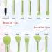 11pcs Professional Makeup Brushes Set with PU Leather Bag - Green | Premium Synthetic Powder Blush Contour Eyeshadows Brushes for Face & Eyebrows - Buy Online on GoSupps.com