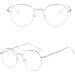 Classic Round Metal Frame Retro Glasses with Clear Lenses - Decorative Flat Mirror - International Shipping - Buy Online on GoSupps.com