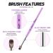 100% Pure Kolinsky Size 16 Acrylic Nail Brush - Professional Oval Crimped Shaped Paint Brush with Wood Handle for Home DIY - Purple - Buy Online on GoSupps.com