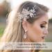 Wedding Hair Clip Rhinestone Bridal Handmade Flower Clip Crystal Hair Pins Bridal Bridesmaid Wedding Hair Accessories for Women and Girls Party Gift (Light Rose Gold) - Buy Online on GoSupps.com