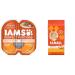 IAMS Perfect PORTIONS Healthy Adult Wet Cat Food Cuts in Gravy - Chicken Flavour 75g Tray (24 Pack) Orange & PROACTIVE HEALTH Healthy Adult Dry Cat Food with Chicken 3.18kg bag Cat Food+ Cat Food