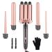 Curling Iron Set 5 in 1 PTC Ceramic 360-Degree Revolving Design with LED Light 2 Heating Modes for All Hair Types Styling