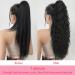BETHANY 26 Inch Curly Drawstring Ponytail Extension - Synthetic Long Wavy Clip in Hair Extension for Women (Natural Black) - Buy Online on GoSupps.com
