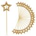 100 Pack Little Star Cupcake Toppers Glitter Star Cake Toppers Star Picks Birthday Party Decorations Gold Star Toothpicks for Wedding Baby Shower Engagement Valentine'S Day Bridal Shower Supplies