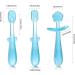 Baby Toothbrush Set - 3 Silicone Cleaning Tools for 0-18 Months | Gum Massage & Soft Bristle Toothbrushes - Buy Online on GoSupps.com