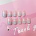 Shop Hujl 24PCS Short French Artificial Nails - Elegant Nail Manicure for Women | Daily Nail Decoration - Buy Online on GoSupps.com