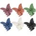 6 Pieces Butterfly Hair Clips Butterfly Claw Clips for Girls Thick Thin Hair 6 Colors 2.6 Inch Strong Hold Cute Hair Claws Large Clips Non Slip Matte Jaw Clips for Women