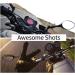 Telesin Helmet Bracket for GoPro Hero 12/11/10/8/7/6 & DJI Osmo Action | Slip-Resistant Silicone Motorcycle Accessory Black/Blue - Buy Online on GoSupps.com