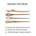 7 Pack Vintage Retro Handmade Chinese Japanese Wooden Hair Sticks Chopsticks Hair Pins Sandalwood Carved Hair Accessories - Buy Online on GoSupps.com