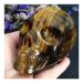 Natural Stones Natural Crystal 67 mm Natural Crystal Skull Gemstone Ghost Head Carved Crystal Jewelry Tiger Eye Stone Specimen Carved Skull Gift Power Stone Crystal Natural Stones ningxiao