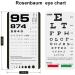 Pocket Eye Chart Set - Snellen & Rosenbaum (2 in 1) - 42.00 x 78.00 - Vision Test Tool - Buy Online on GoSupps.com