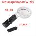 Lightweight Magnifying Glass Hand-Held 5/20 Times High-Definition Magnifying Glass with 10 Led Lights for Elderly Reading and Watch Repair Lofty Ambition - Buy Online on GoSupps.com