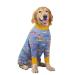 Dog rehabilitation suit after operations soft long-sleeved dog-neuter shirt conical alternatives licking surgical one-piece for large and medium-sized dogs (3xl shark) 3xl shark