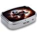 Shop American Football Print Pill Box - 2 Compartment Decorative Metal Organizer for Travel | Portable Medicine Case for Pocket & Purse - Buy Online on GoSupps.com