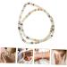 OHPHCALL 1 String Septum Beads Macrame Beads Bracelet Accessories Heishi Beads Bracelet Loose Beads Crystal Spacer Beads Colorful Beads Spacer Rocks Bead Chips Beads Craft Stone Small Beads Sky-blue 39X0.4X0.2CM - Buy Online on GoSupps.com
