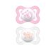 MAM Mini Air Pacifiers for Babies with Sensitive Skin (2 pack 1 Sterilizing Pacifier Case) MAM Soother with Silicone Nipple 0-6 Months Baby Girl