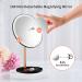 Rechargeable LED Lighted Makeup Mirror with 10X Magnification and Touch Sensor - 3 Color Lights, 360 Rotation, Portable Travel Mirror (Black) - Buy Online on GoSupps.com