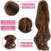 Claw on Ponytail Clip in Hair Extensions Straight Curly Wavy Long Hair Piece Pony Tail Synthetic Claw Jaw Ponytail Extensions 18" Curly Light Auburn 18 Inch-Curly Light Auburn-Curly - Buy Online on GoSupps.com