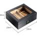Cigar Boxs Cigar Case Cigar Box Cigar Humidor Holds 20 Cigars Handmade Cigar Boxes Desktop Cigar Storage with Hygrometer and Humidifier Cedivider Glasstop - Buy Online on GoSupps.com