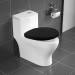 Stretch Spandex Washable Black Toilet Lid Cover - Elastic Bottom Seat Protector - Buy Online on GoSupps.com