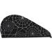 Spider Web Black Microfiber Hair Towel - Super Absorbent Coral Velvet Hair Wrap for Women - Quick Drying Cap for Long Curly & Thick Hair - Buy Online on GoSupps.com